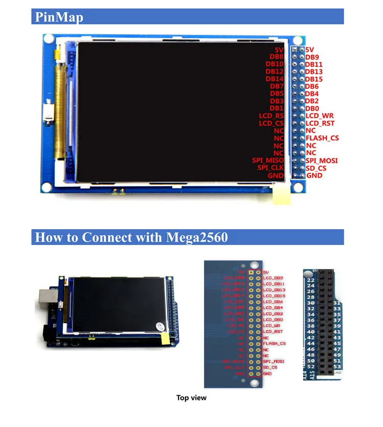 Бесплатная доставка! 3 5 дюймовый TFT ЖК экран модуль Ultra HD 320X480 для Arduino MEGA 2560 R3