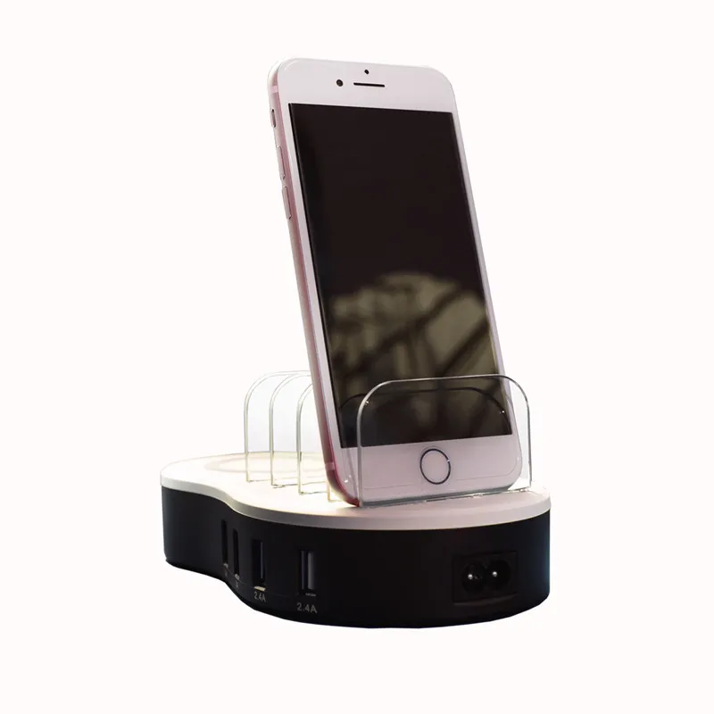 4 USB Charging + 1 Wireless Multi-Port Universal Chargers Station Travel Wall Charger Desktop Mobile Phone for Samsung | Мобильные