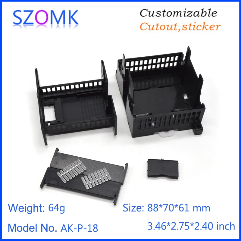 Китайское производство szomk Электрический корпус 1 шт. 88*70*61 мм ABS пластик din рейка - Фото №1