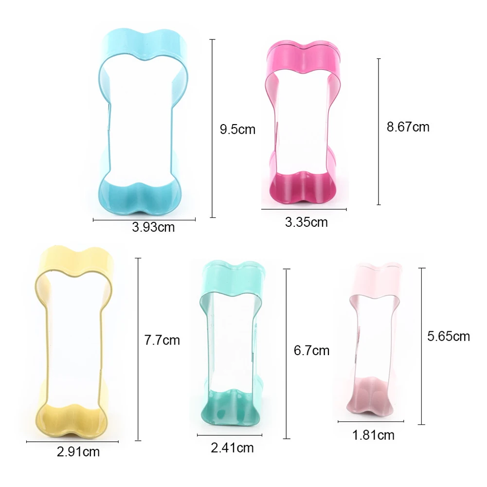 5 шт. торта в форме собачьей кости из нержавеющей стали формы выпечки резак