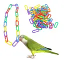 100 шт. разные цвета Попугай с пружинным зажимом C жевать игрушка птичка Пластик C-крючок попугай крючок звено цепи игрушка