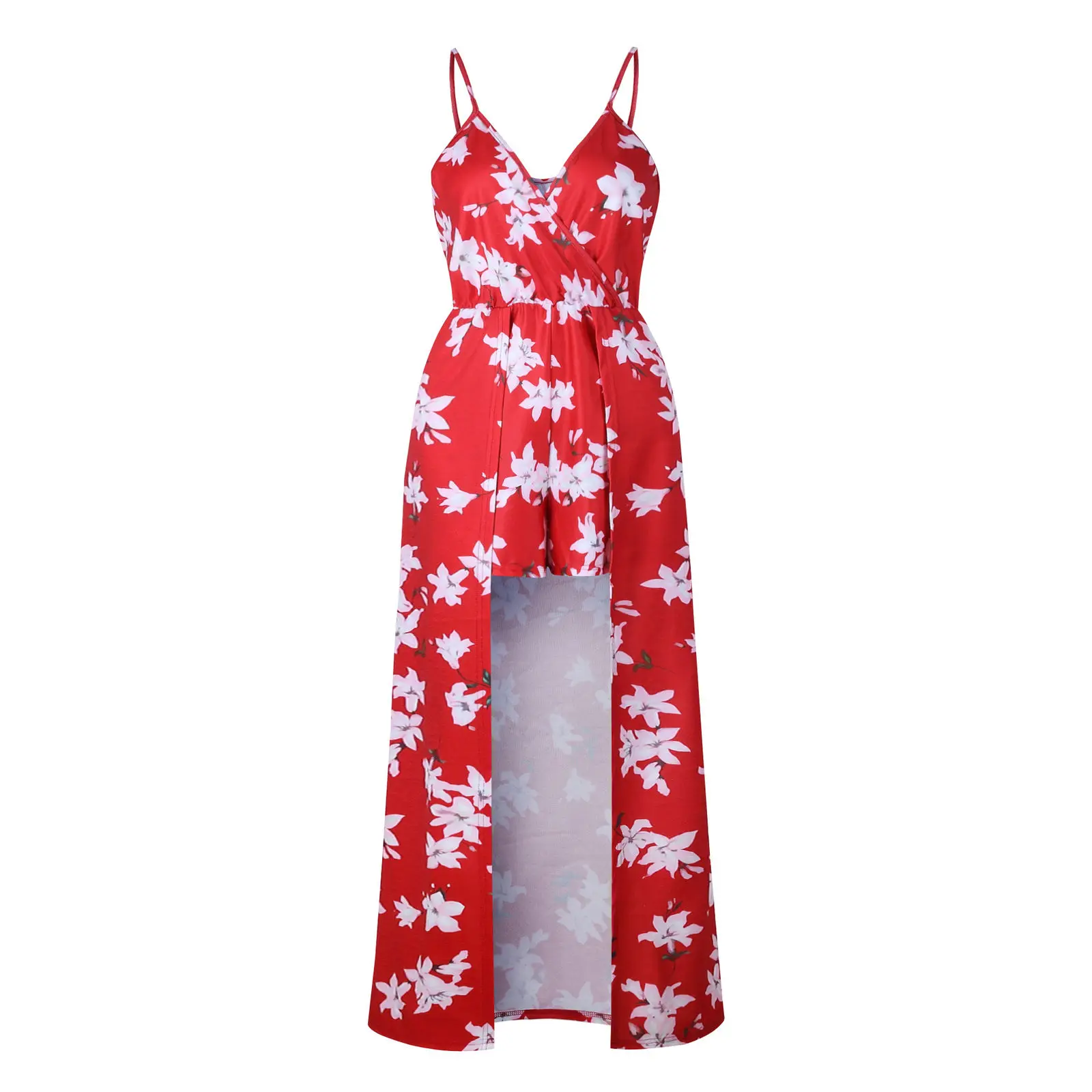 Летние каникулы Для женщин Boho Chic комбинезон подходит с цветочным принтом