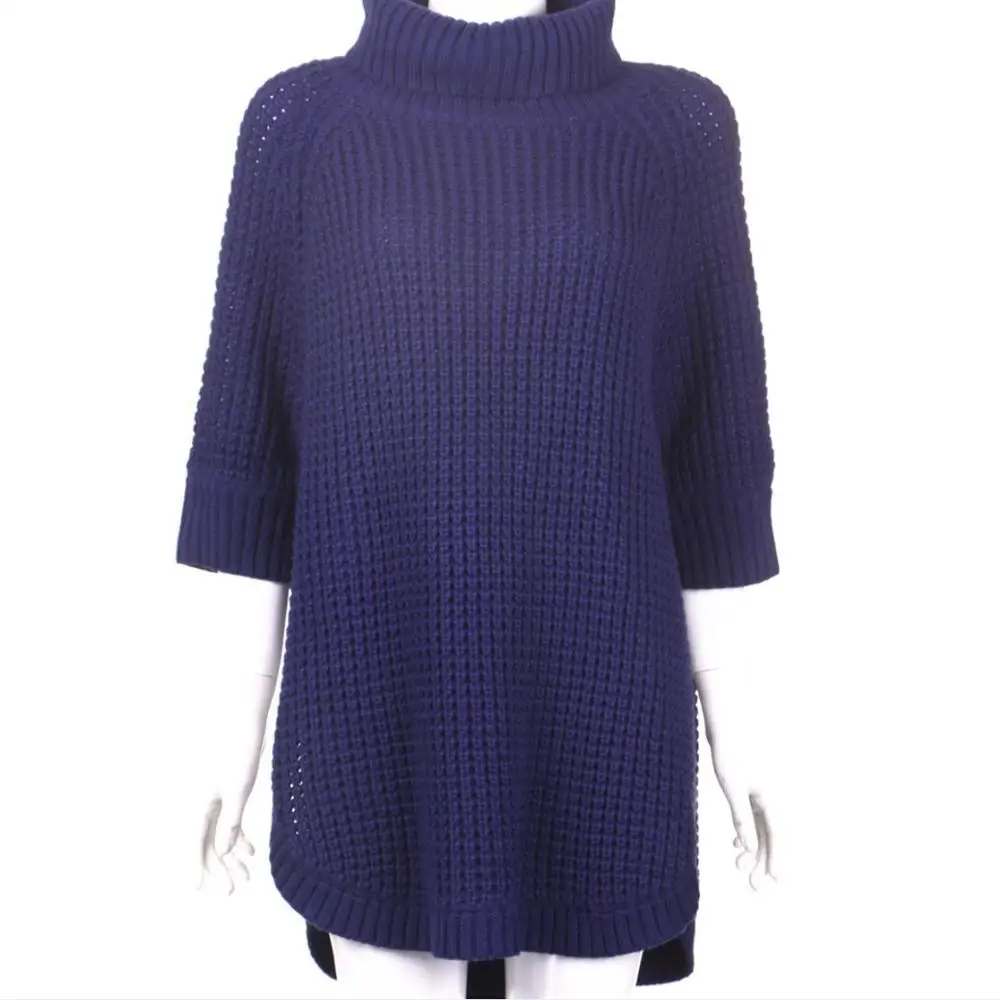 2019 autumn and winter new sweater turtleneck knit gray navy | Женская одежда