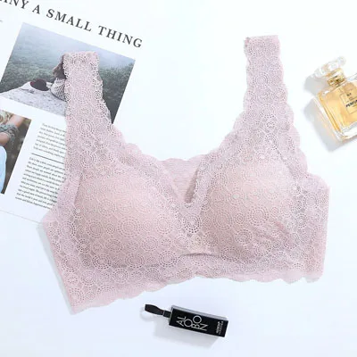 020 pink Сексуальные кружевные бюстгальтеры для женщин, нижнее белье, бюстгальтер без косточек, бесшовный бюстгальтер пуш-ап, BH Soutien Gorge Femme, жилет, бюстгальтер для сна - Color: 020 pink