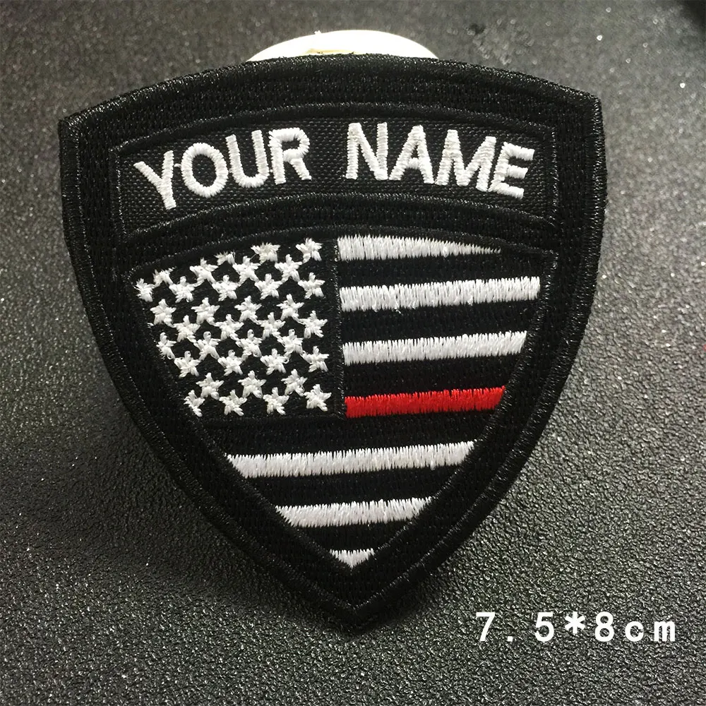 Нашивка с именем вышивкой на заказ 2 шт. ярлык номером индивидуальный