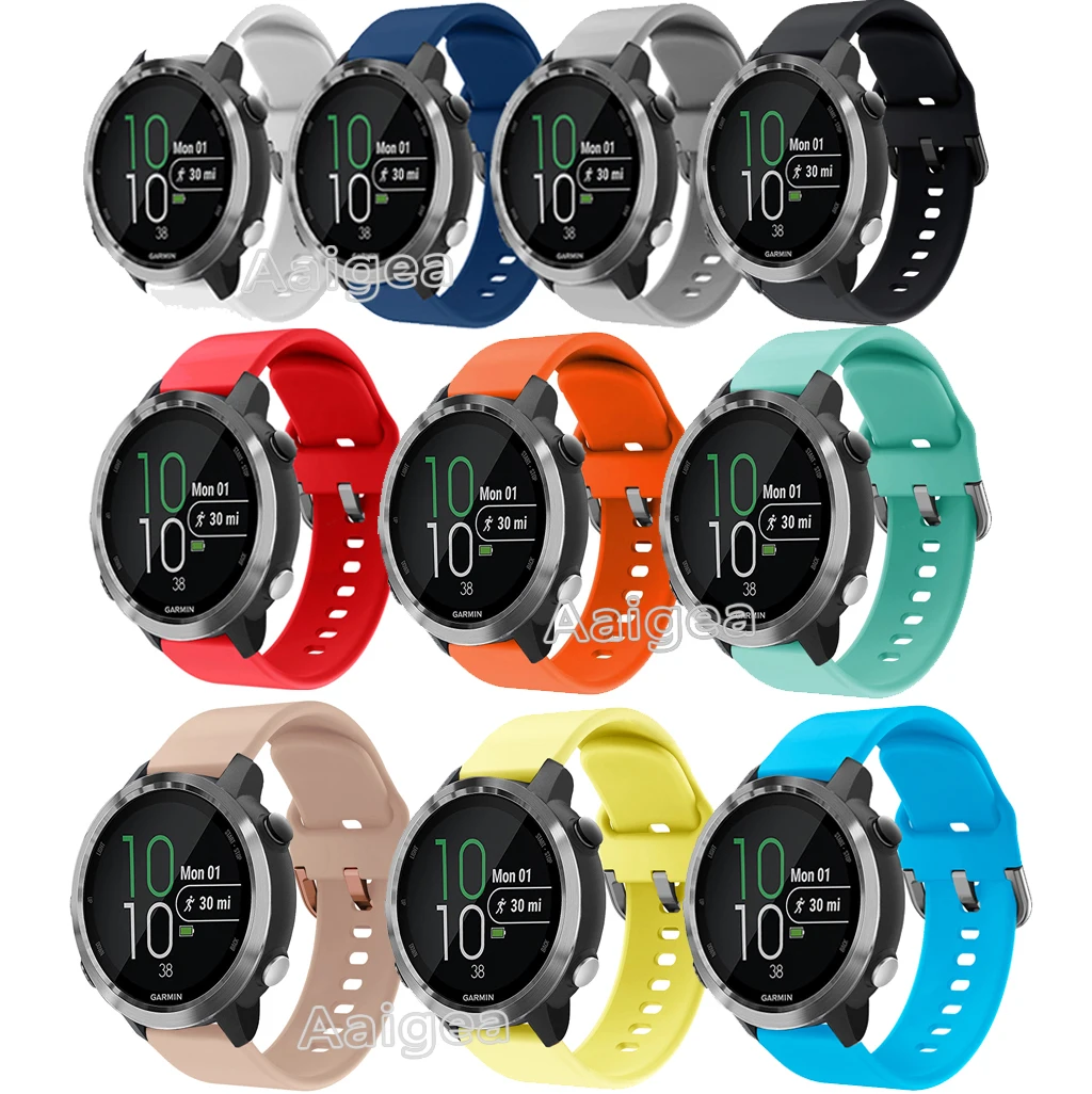 Модный мягкий силиконовый ремешок для смарт часов Garmin Forerunner 645 музыки замена