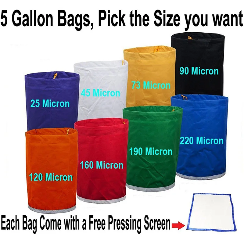 Essense травяной экстрактор набор 5 галлонов Пузырьковые мешки фильтр холст с