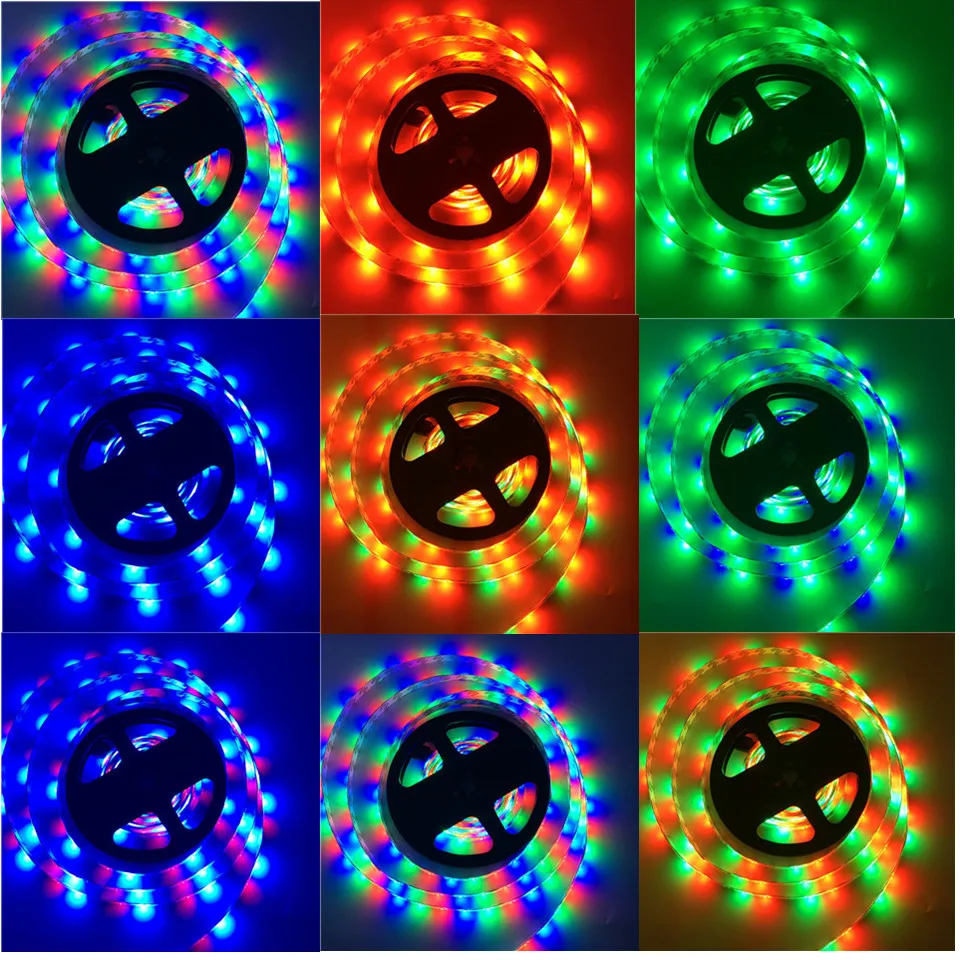 Полный набор WIFI Светодиодная лента Водонепроницаемая 2835 5 м RGB Tira 220В неоновая + 24Key