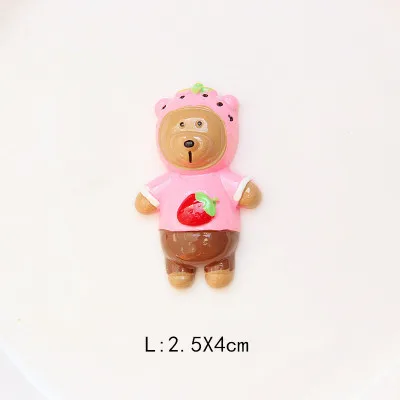 5 шт. полимерные Стразы плоские с оборота кабошон Kawaii с рисунком рождественского медвежонка с плоской задней частью кабошоны из смолы для телефона бантики "сделай сам" Скрапбукинг ремесла - Цвет: L