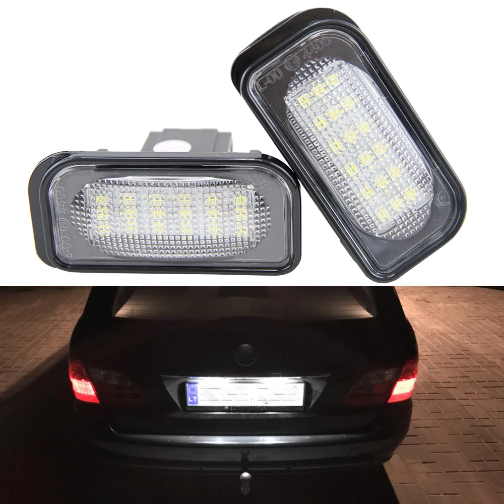 2x Canbus светодиодный фонарь для номерного знака Mercedes Benz C Class W203 4D Sedan 2001