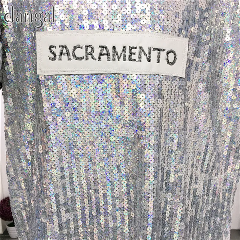 Футболка с блестками и ожерельем 2018 модная Блестящая футболка в стиле хип-хоп