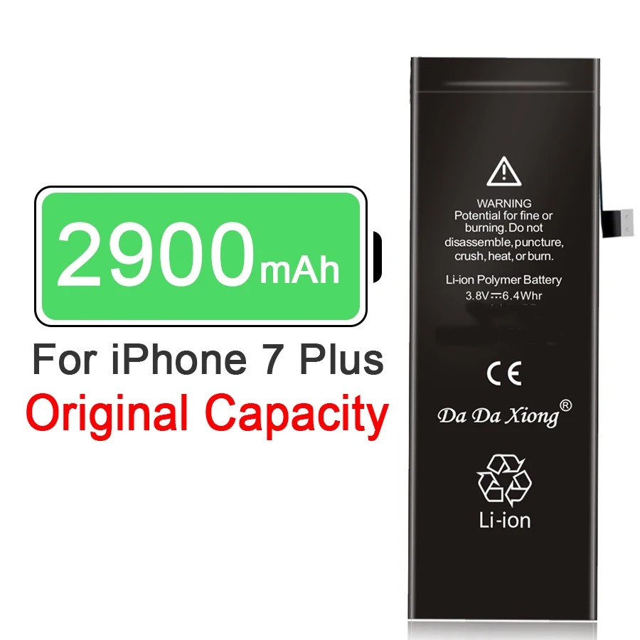 Новинка, для iPhone 7, 7 Plus, 7 plus, Оригинальная батарея, батарея для мобильного телефона, батарея большой емкости, сменная батарея, батарея для iPhone7, 7p - Цвет: 2900mAh For iP 7Plus
