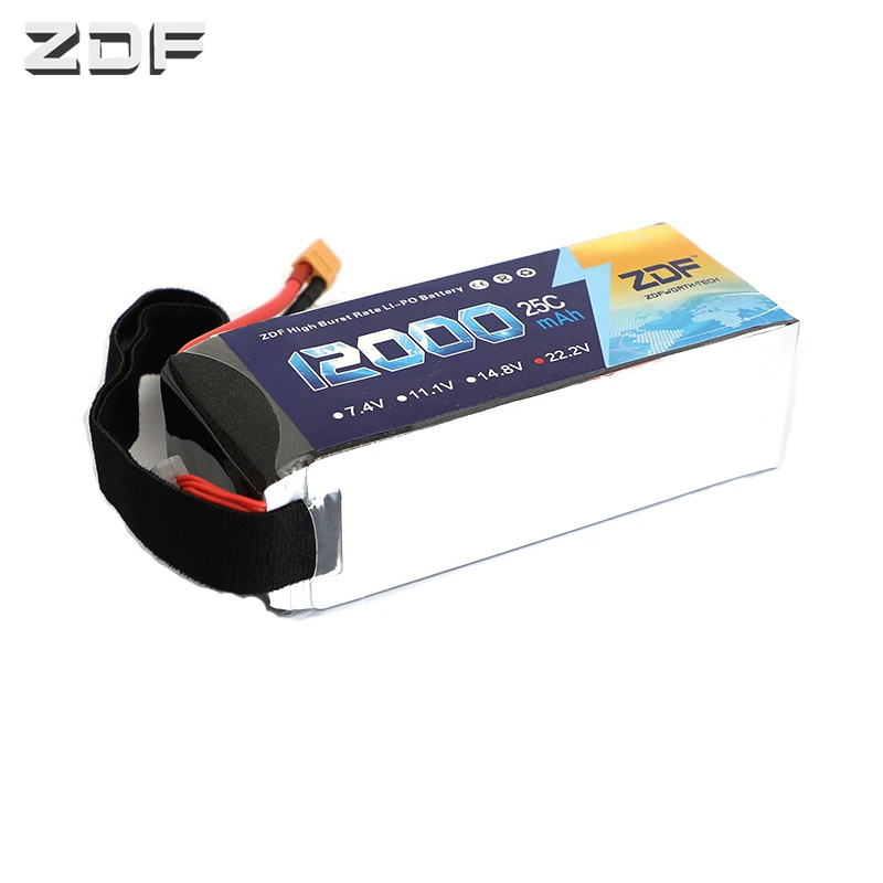 ZDF хорошее качество Lipo батарея 22 2 V 6S 12000MAH 25C 50C RC AKKU Bateria для самолета Вертолет