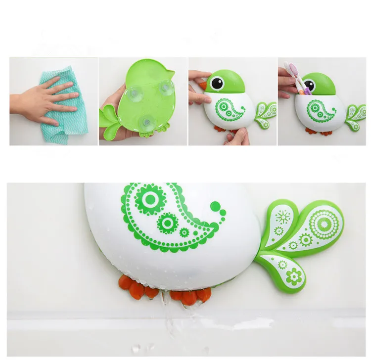 1 шт. аксессуары для ванной комнаты пластиковый держатель зубных щеток птица