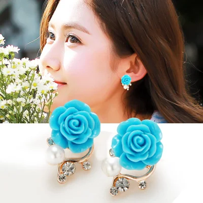 Пара круглых серег из австрийского хрусталя цвета розового золота|brincos fashion|fashion