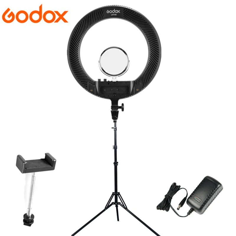 Регулирусветильник цветовая температура godox LR160 3200k-8000k, светодиодсветильник лампа для фотосъемки + зеркало для макияжа, 2 м, штатив