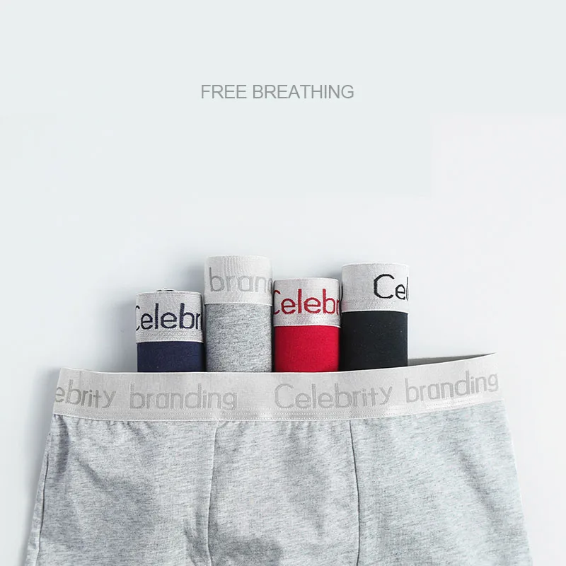 Боксеры LANGSHA мужские в наборе (4 шт.) хлопок цвет ассортименте|soft boxers|cotton boxer menboxer