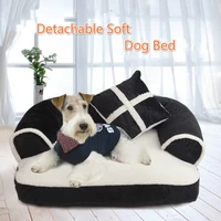 winter british style pet dog bed warm dog house soft cozy material nest dog baskets washable breathable kennel for cat puppy
