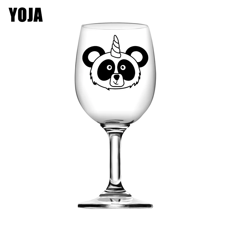 YOJA 5 8X4 8 см 6 шт. панда креативный мультфильм наклейка на стену бокал для вина чашки