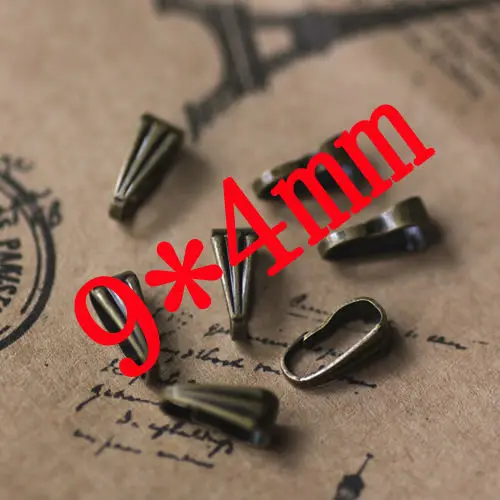 100pcs Wholesale Antique Bronze 9*4/6mm Connected Clasp for Charms and Pendant Jewelry Making DIY Jewelry Accessories
