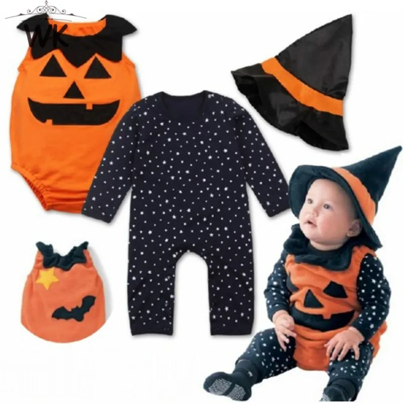 Детский комбинезон костюм на Хэллоуин из 3 предметов Одежда для новорожденных