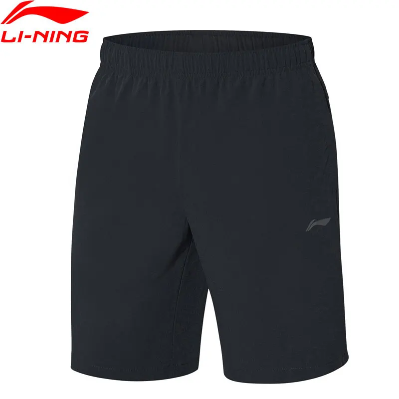 Li Ning мужские тренировочные спортивные шорты 86% полиэстер 14% спандекс дышащие AKSP043