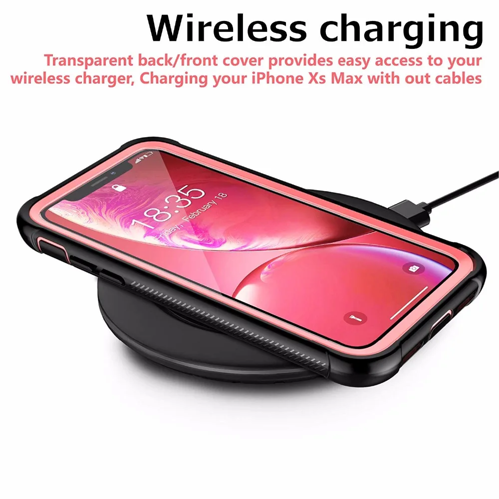 Полноразмерный прочный Чехол со встроенным защитным экраном для iPhone Xs тонкий