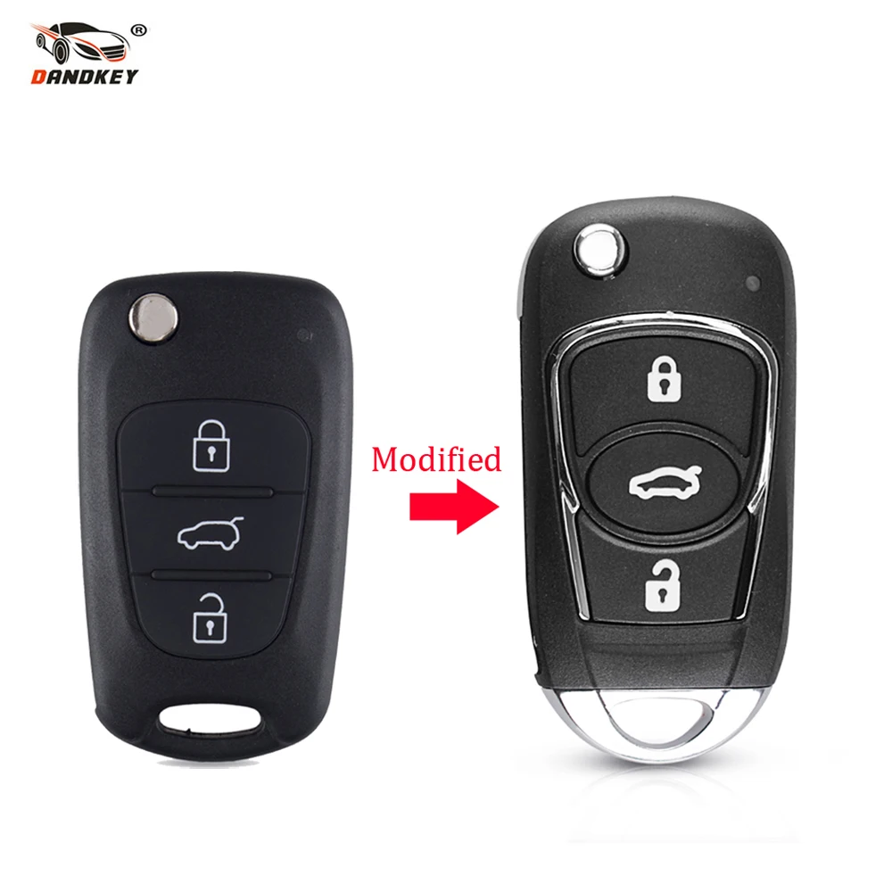 

Dandkey Modified Flip Folding Remote Key Shell Fob Cover For Hyundai I20 I30 I40 I20 IX35 Solaris Sonata Accent Picanto