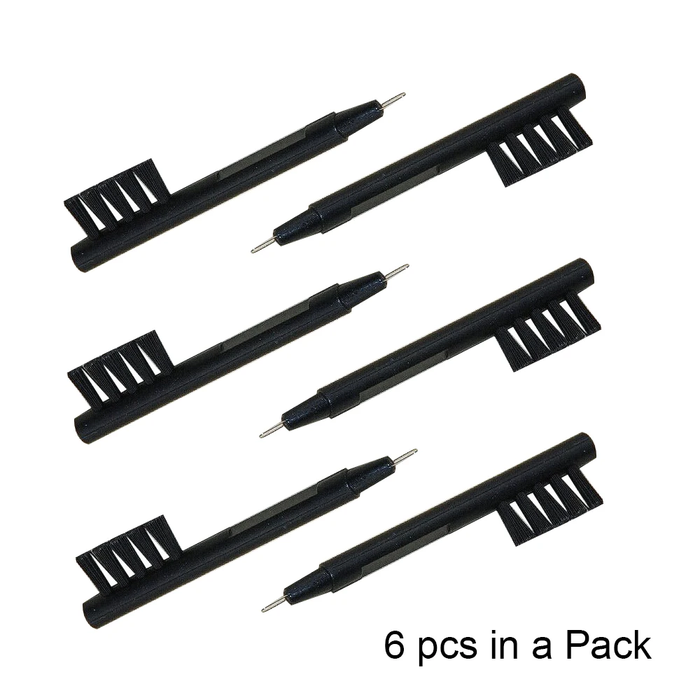 

Hearing Aid Aids Cleaning Brush with Wax Loop Battery Magnet ABS & Nylon Material (Pack of 6)