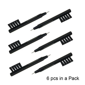 Щетка для чистки слуховых аппаратов с восковой петлей батарея магнит ABS и нейлон материал (упаковка из 6)