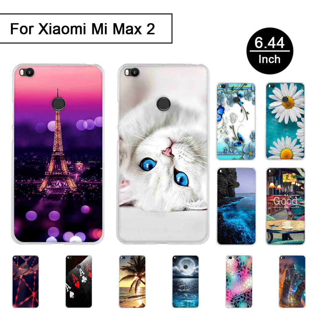 Чехол для xiaomi mi Max2 силиконовый чехол Max 2 телефона чехлы Xio Fundas 6 44 дюймов милый