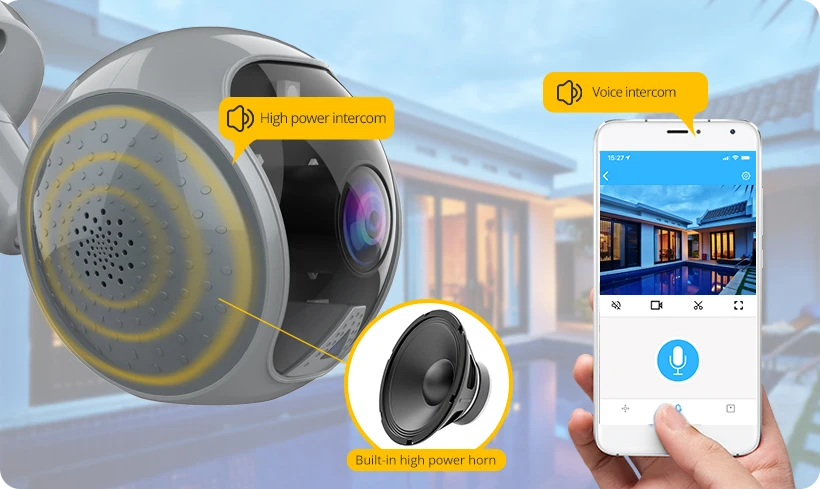 Наружная Wi-Fi Ip камера безопасности 1080p CCTV Домашняя безопасность 120 градусов широкоугольная камера видеонаблюдения ИК светодиодная мигающая сигнализация