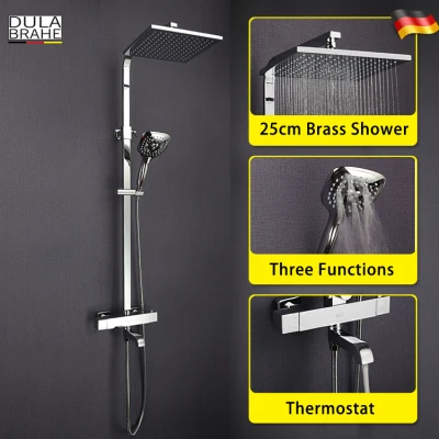 D120-Thermostatic Термостатический смеситель для ванной комнаты Набор цифровая панель дисплея Интеллектуальный микшер умный дождь водопад дождь Душ головка - Цвет: D120-Thermostatic