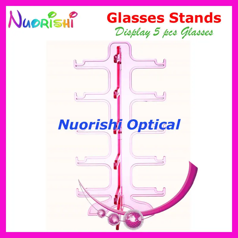Очки для очков очки хранения демонстрационные стенды полка показа 5 шт. на стойке