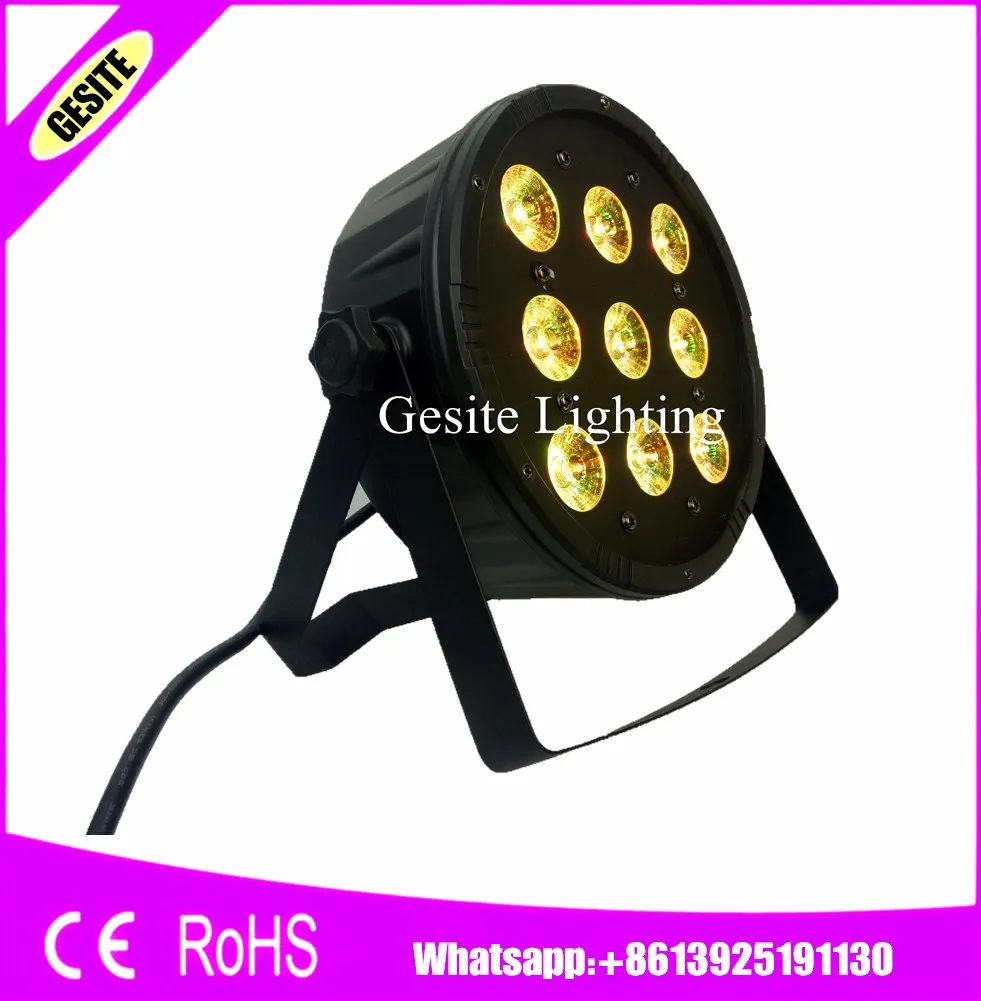 24 шт./лот хорошее качество светодиодный Par Quad 9x12w Wash Dmx Light American DJ RGBW 4 в 1 Led Flat Lamp Disco