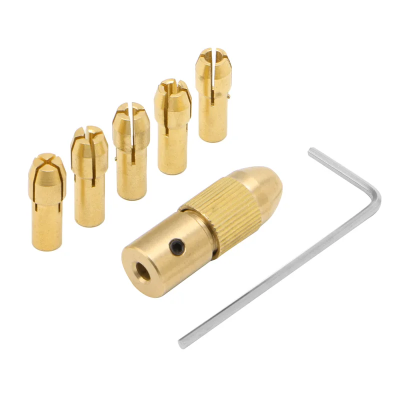 

7Pcs 0.5-3mm Small Electric Drill Bit Collet Clamp Micro Twist Drill Tool H02