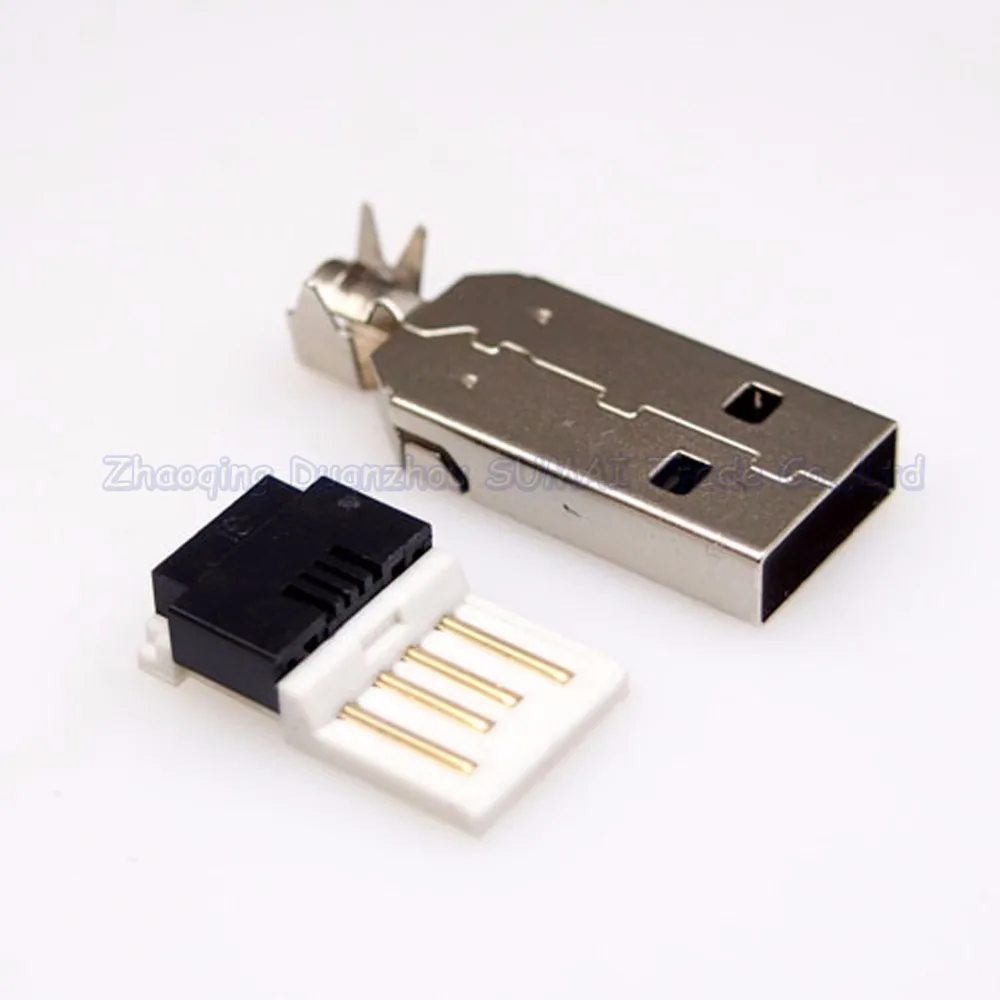 100 набор сделай сам 2 0 usb штекер паяльный USB коннектор|Коннекторы и разъёмы| |