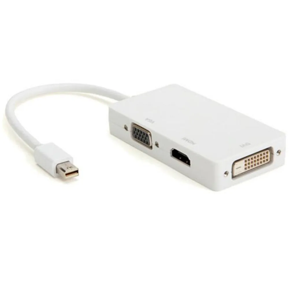 Надежный горячая Распродажа 2017 3 в 1 Thunderbolt мини порт дисплея DP к HDMI VGA DVI адаптер