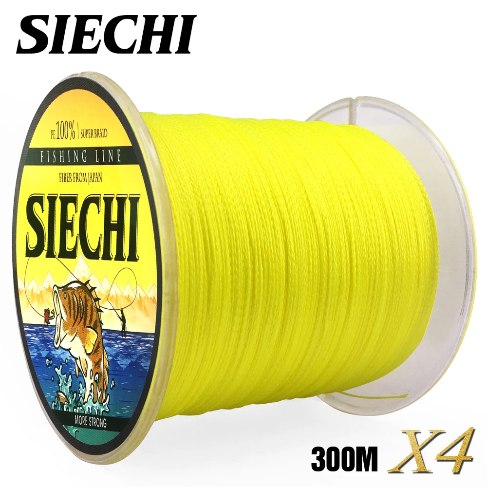 SIECHI 4 плетеная многонитевая рыболовная леска пряди 300 м для озера Multi 12LB