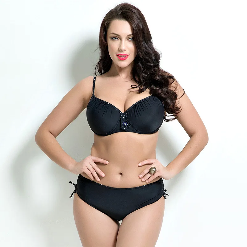 

2019 New Plus Size Swimwear Women Sexy Push Up Bikini Bathing Suit Swimsuit Retro Vintage Bikinis Swimwear Maillot De Bain