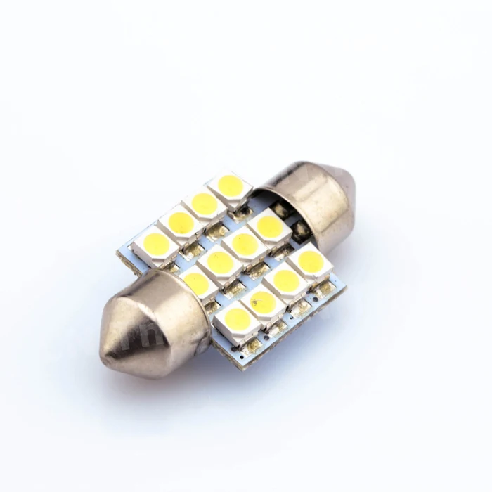 2X 31 мм 12 светодиодный 3528 1210 SMD Festoon Dome C5W Автомобильный интерьер лампы для чтения