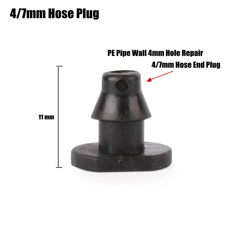 4l7mm Hose Plug 50 шт, 14 вариантов 4/7 мм соединители для садовых шлангов микро капельного орошения водой соединения для трубок трехходовая труба приспособления для резки затычка для шланга Соединительные элементы для воды - Цвет: 4l7mm Hose Plug