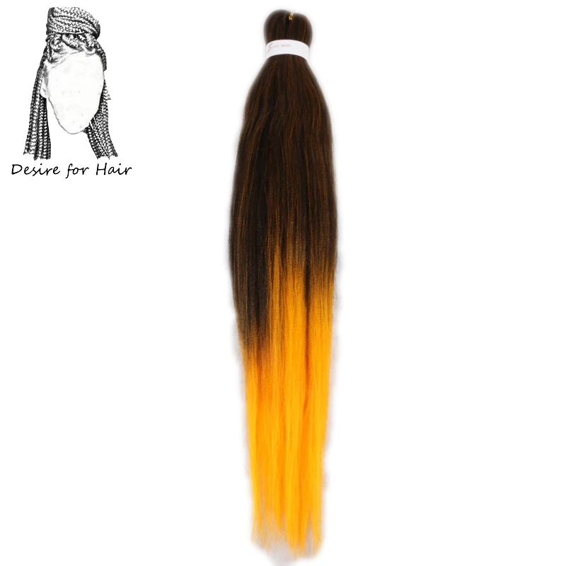 T4/613# Desire for hair 10 упаковок 26 дюймов 90 г Синтетические Яки прямые предварительно растянутые плетеные волосы легко косички для коробок косички скрученные волосы - Цвет: T4/613#