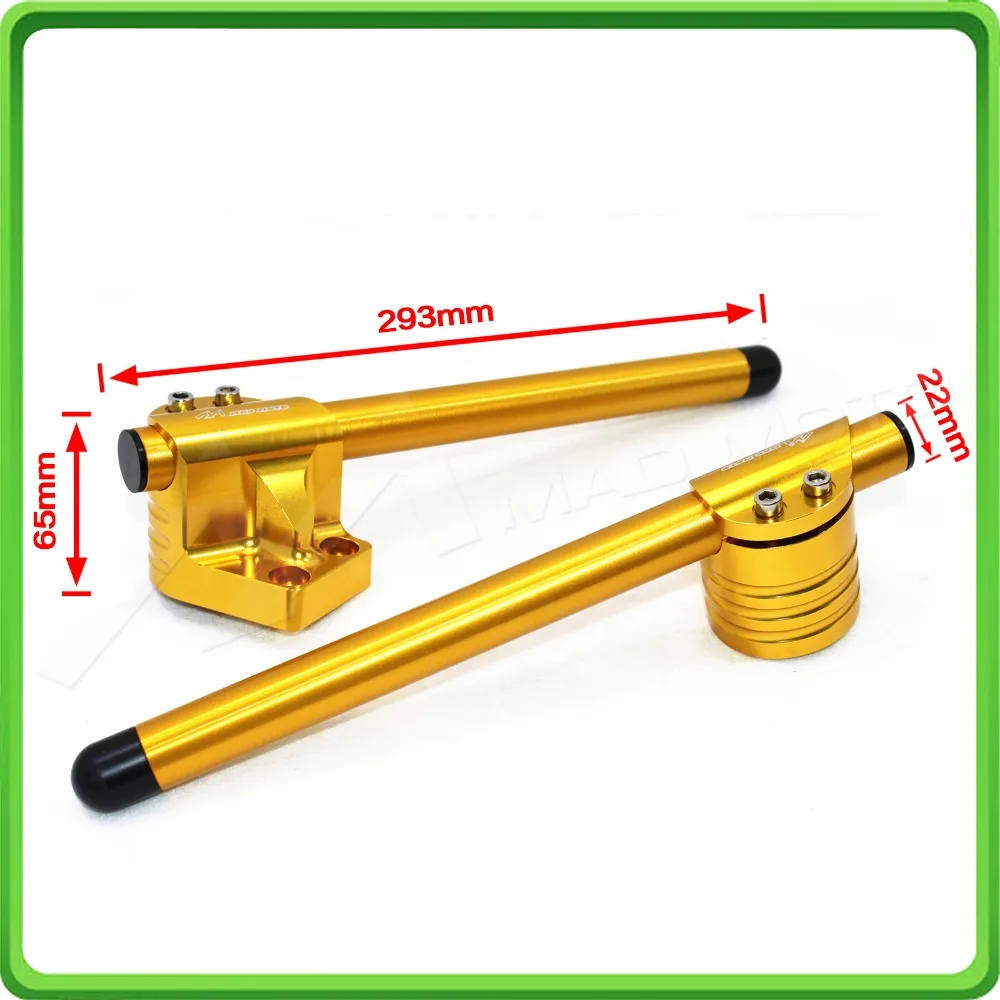 Зажимы и трубки на руль для Kawasaki Ninja 250R / EX250 2008 2009 2010 2011 2012 Стиль A Gold|Руль