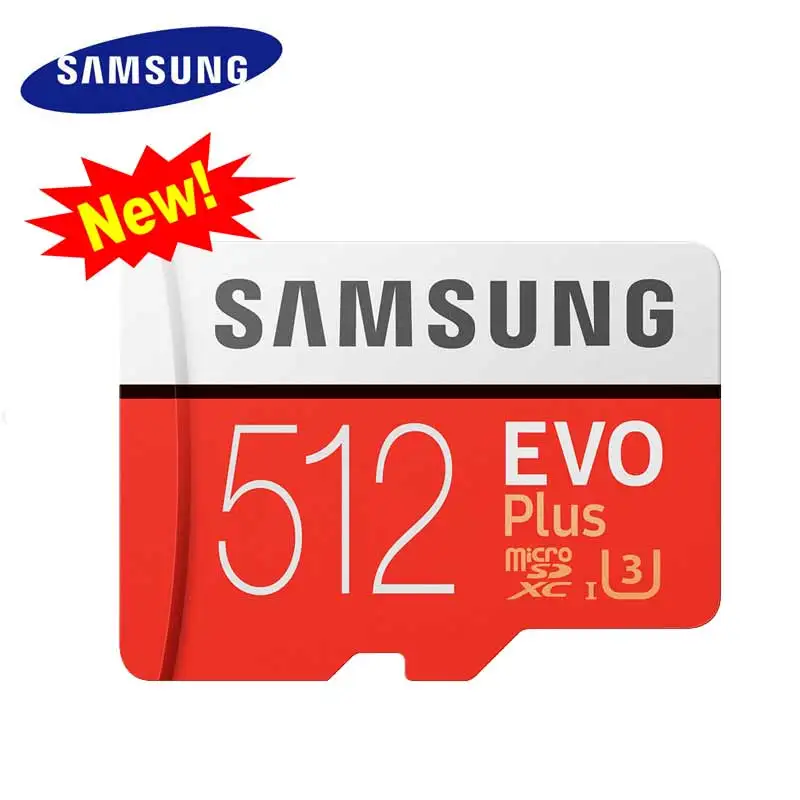 карта памяти Оригинальный samsung 512 гб Новая Micro SD картао де карты TF Class 10 MicroSDXC U3 EVO PLUS
