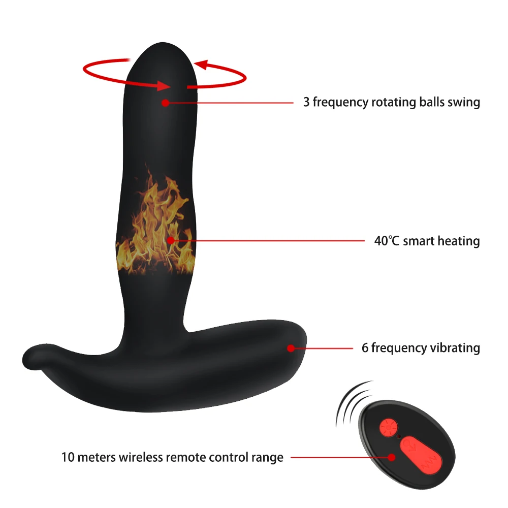 Butt Plug Vibrators For Men/Women/Gay Smart Heating Rotation Prostate Massager Anal Vibration with remote Sex Toys Men |