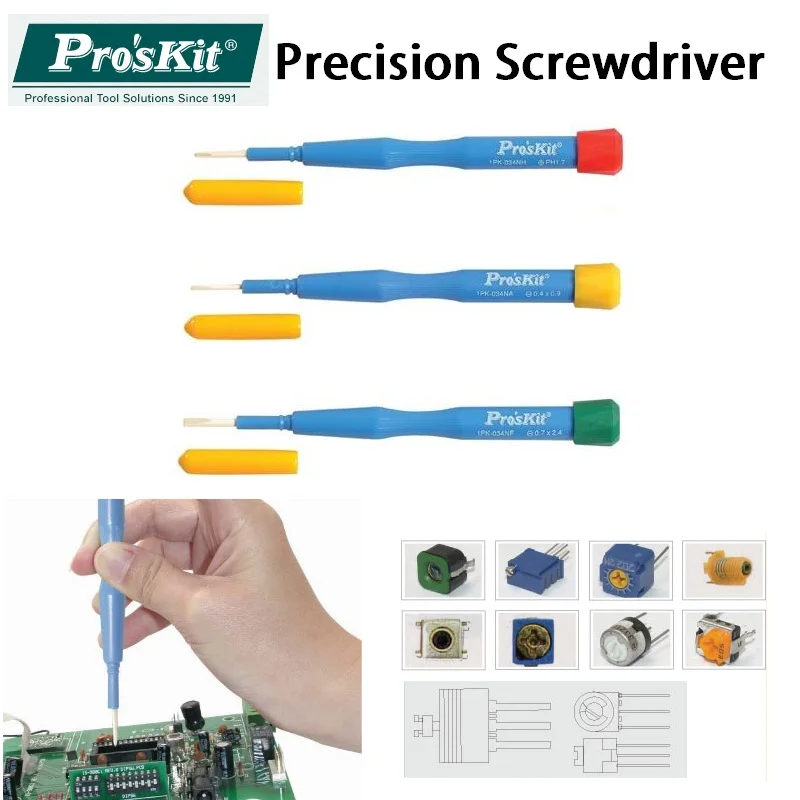 Прецизионная керамическая отвертка Pro'sKit немагнитная устойчивая к кислотным
