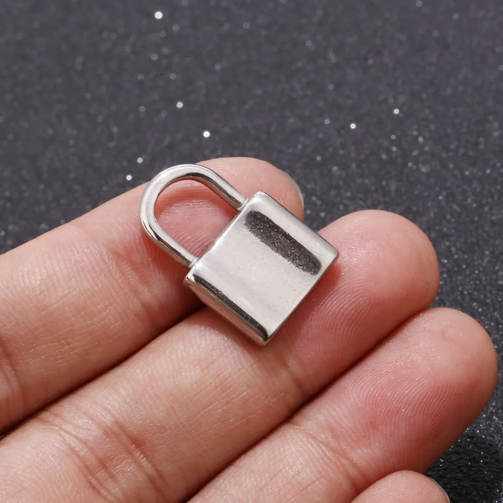 316L ожерелье из нержавеющей стали с твердым замком Подвески ручной работы