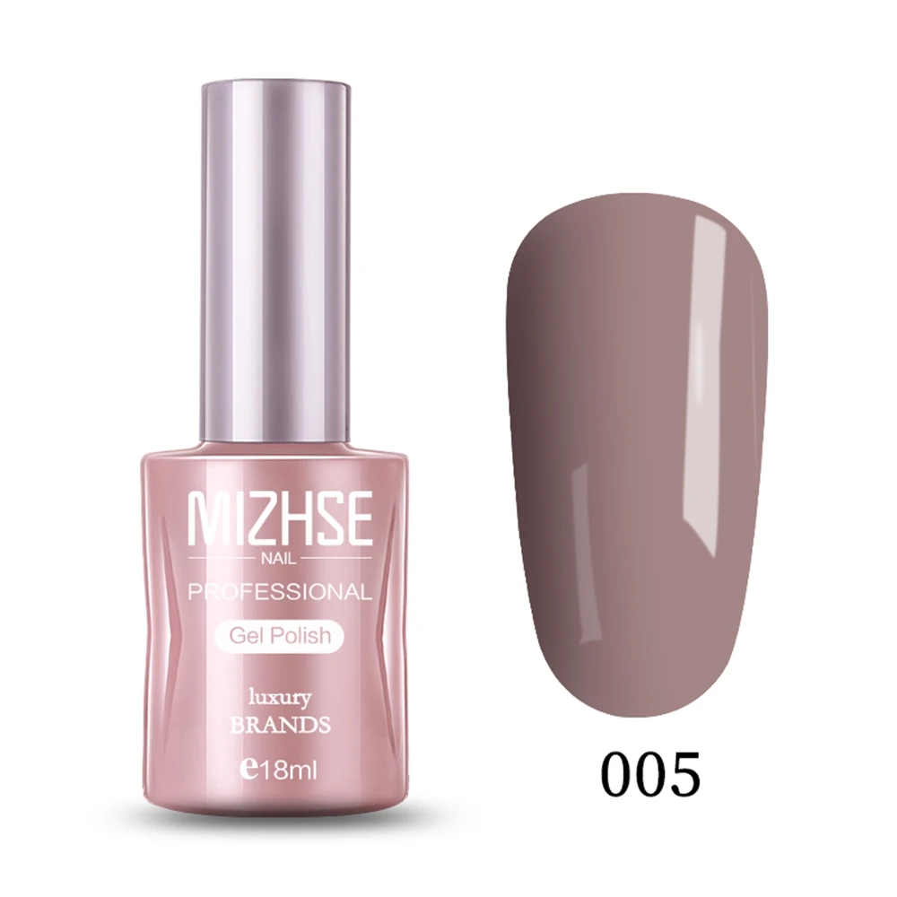005 MIZHSE 18 мл Гель-лак для ногтей Vernis Полупостоянный УФ-топы нужна УФ-лампа Lakier hybrydomy Гель-лак для ногтей УФ-цвета гель-лаки - Цвет: 005