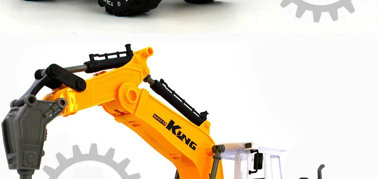 Infant Shining Engineering Cars 1:22 Excavator Model Toys Plastic Construction Vehicle for Children Boys Gift Toy